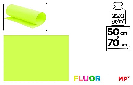 Carton color 50x70 - CARTON COLOR IPB 50*70CM 220GR GALBEN NEON PN255