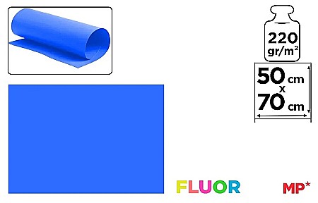Carton color 50x70 - CARTON COLOR IPB 50*70CM 220GR ALBASTRU NEON PN257