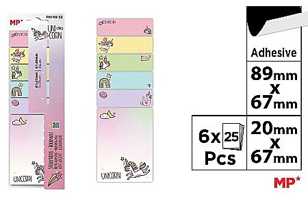 Separatoare index si separatoare biblioraft - STICK INDEX IPB UNICORN 20*67MM 6*25PCS PN149-32