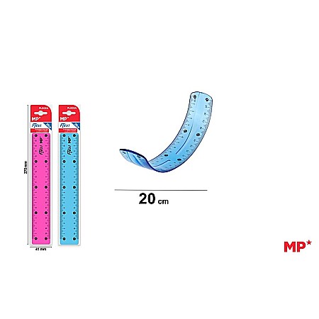 Rigle, echere si raportor plastic - RIGLA FLEXIBILA IPB COLOR 20CM PL003A