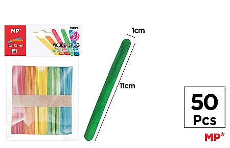 Betisoare, Paletine Lemn - PALETINE LEMN IPB 1*11CM 50/SET COLOR PM022