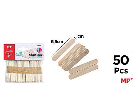 Betisoare, Paletine Lemn - PALETINE LEMN IPB 1*6.5CM 50/SET NATUR PM025