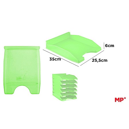 Tavite pentru documente - TAVITA PLASTIC IPB VERDE MAR TRANSPARENT PO010