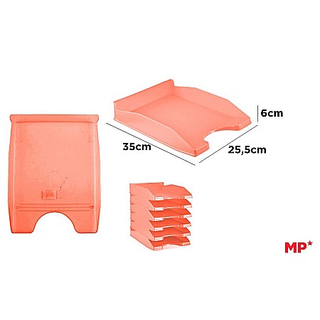 Tavite pentru documente - TAVITA PLASTIC IPB PORTOCALIU TRANSPARENT PO011