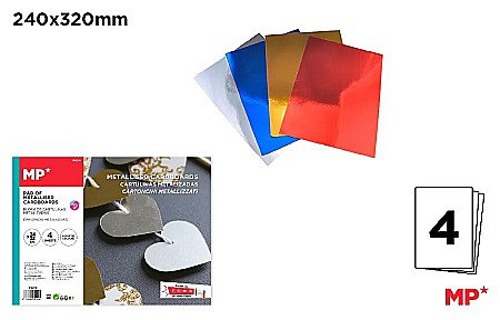 HARTIE PRODUSE DIN HARTIE - CARTON METALIZAT IPB A4+ 180GR 4/SET PN216