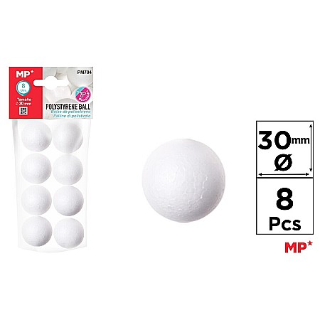HOBBY - BILA POLISTIREN IPB 3CM 8/SET PM704