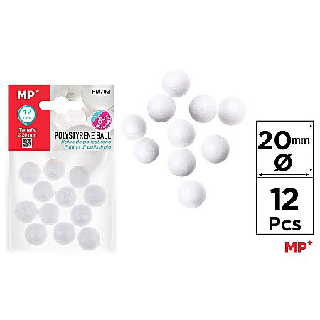 Bile/ Conuri/ Globuri din Polistiren - BILA POLISTIREN IPB 2CM 12/SET PM702