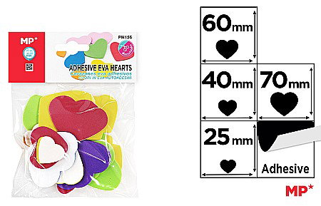 Decoratiuni Moosgummi - INIMI ADEZIVE SPUMA IPB 2.5CM, 4CM, 6CM, 7CM DIVERSE CULORI PM156