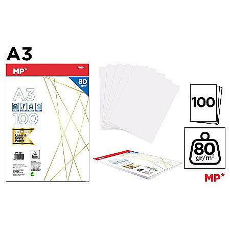 Hartie si carton colorate - HARTIE ALBA IPB A3 80GR 100/SET PN304
