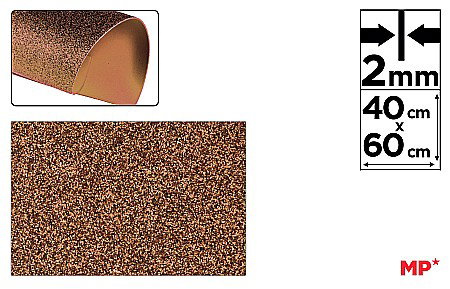 Moosgummi/ Foi Gumate - COALA GUMATA GLITTER IPB 40*60CM 2MM MARO PN574-15