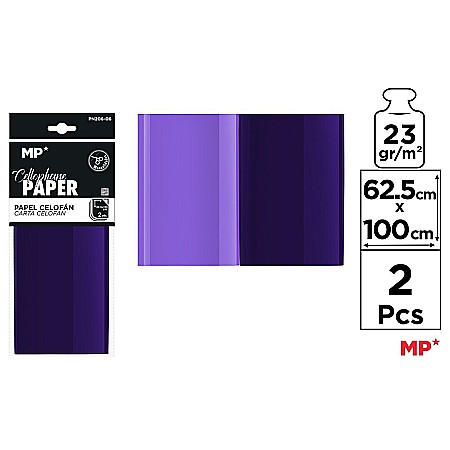 Celofan pentru flori - CELOFAN IPB 62.5*100CM 2/SET VIOLET PN206-06