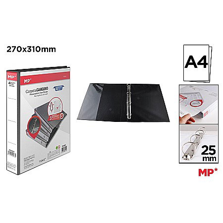 Caiete mecanice A4 - CAIET MECANIC A4 IPB 2.5CM 4 INELE NEGRU PC823