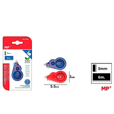Corector fluid cu pasta corectoare - MINI BANDA CORECTOARE IPB 5MM*6M PA137M