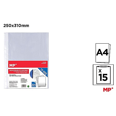 Folii de protectie pentru documente - FOLII REZERVA PENTRU MAPA PREZENTARE CU SPIRA IPB 15/SET PC319R