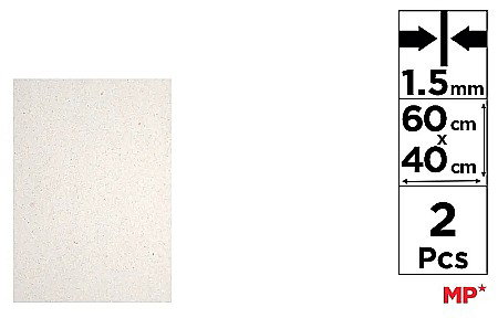 Hartie,cartoane formate mari - MUCAVA IPB 40*60CM, GROSIME 1.5mm 2/SET GRI PM793