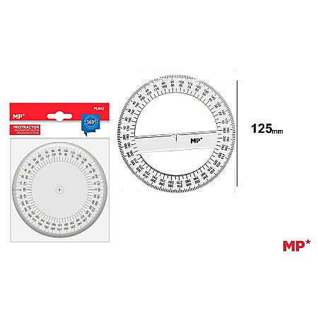 Rigle, echere si raportor plastic - RAPORTOR IPB 360 GRADE/12.5CM PL042