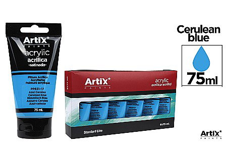 RECHIZITE SCOLARE IPB - CULORI ACRILICE IPB 75ML ALBASTRU CERULEUM PP631-17