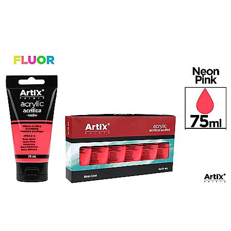 Culori si vopsele acrilice - CULORI ACRILICE IPB 75ML ROZ NEON PP632-3