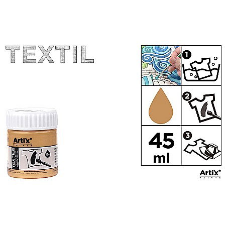 Vopsele pentru textile - VOPSEA TEXTILE IPB 45ml METALIC GOLD PP652-1