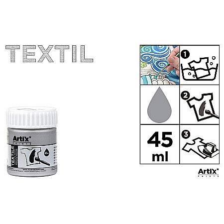 Vopsele pentru textile - VOPSEA TEXTILE IPB 45ml METALIC SILVER PP652-2