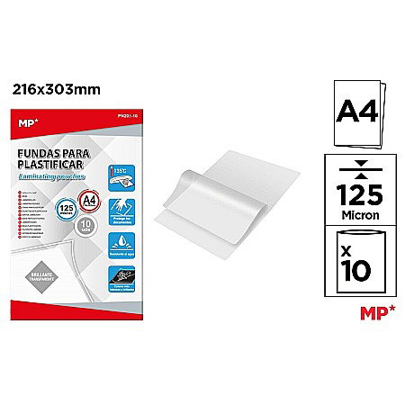 APARATURĂ ȘI PRODUSE DE BIROU - FOLIE LAMINAT A4 125 MIC 10/SET PN201-10