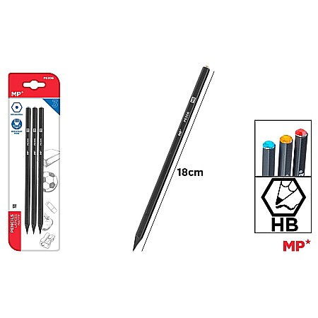 Creioane - CREION GRAFIT IPB HB HEXAGONAL 3/SET CU DIAMANT COLORAT PE306