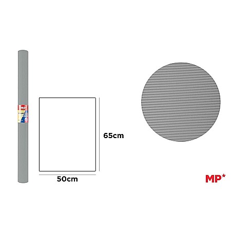 Hartie ondulata pentru flori - CARTON ONDULAT IPB 65*50CM 280GR GRI PN593-14