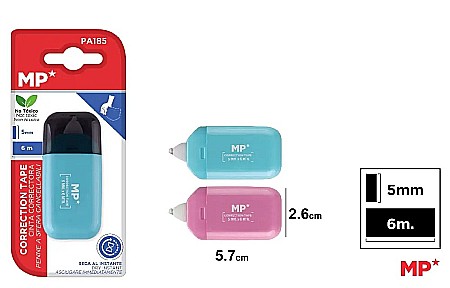 Corector fluid cu pasta corectoare - BANDA CORECTOARE IPB 5MM*6M CULORI ASORTATE PA185