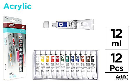 RECHIZITE SCOLARE IPB - CULORI ACRILICE IPB 12ML 12/SET PP173