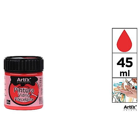 Vopsele Sticla/ Portelan - VOPSEA PENTRU STICLA SI PORTELAN IPB 45ml ROSU PP661-05