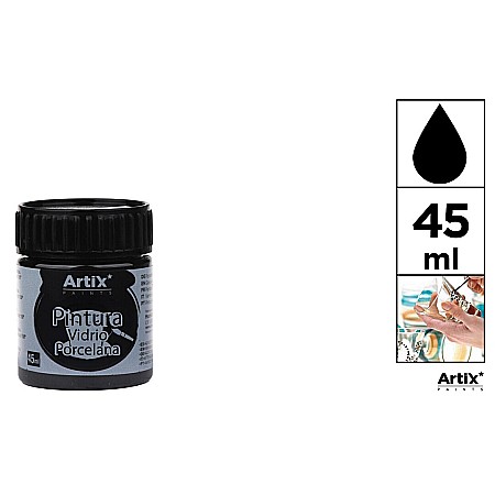 Vopsele Sticla/ Portelan - VOPSEA PENTRU STICLA SI PORTELAN IPB 45ml NEGRU PP661-12