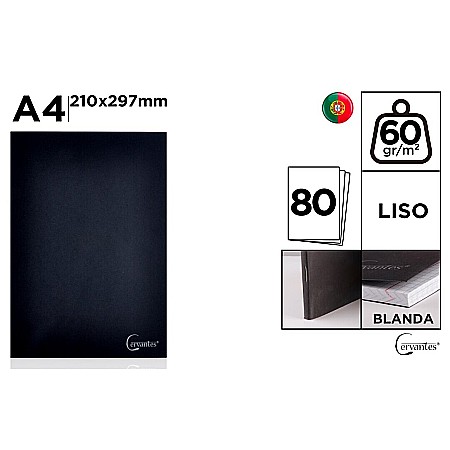 Caiete - CAIET A4 IPB 80F NEGRU VELIN PB702