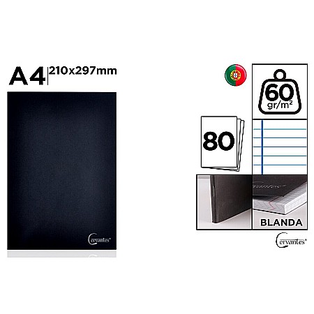 Caiete - CAIET A4 IPB 80F NEGRU LINII PB703