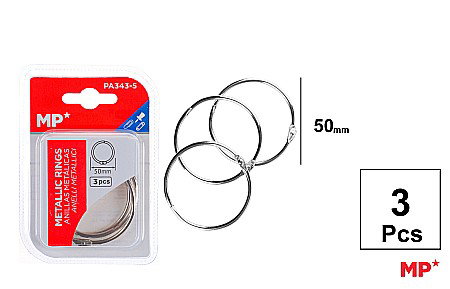 MIJLOACE DE PREZENTARE - INELE METALICE IPB 50MM 3/SET PA343-5