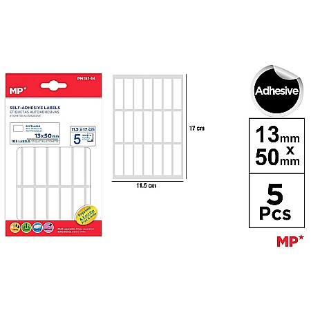 HARTIE PRODUSE DIN HARTIE - ETICHETE ADEZIVE IPB 13*50MM 5 COLI/SET 105 BUCATI PN151-14