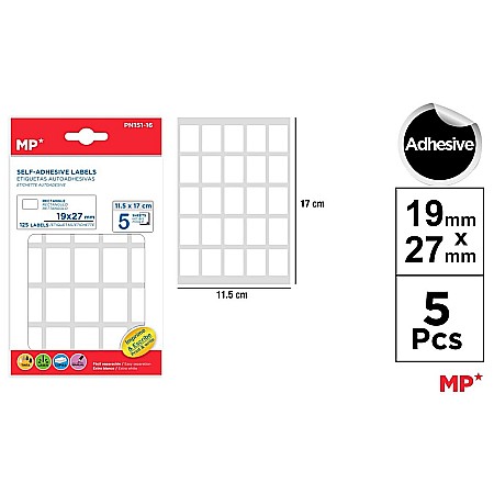 Etichete autoadezive - ETICHETE ADEZIVE IPB 19*27MM 5 COLI/SET 125 BUCATI PN151-16