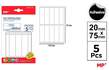 Etichete autoadezive - ETICHETE ADEZIVE IPB 20*75MM 5 COLI/SET 50 BUCATI PN151-19