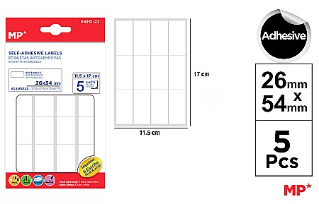 Etichete autoadezive - ETICHETE ADEZIVE IPB 26*54MM 5 COLI/SET 60 BUCATI PN151-23