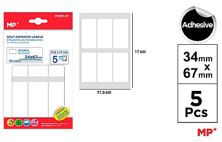 Etichete autoadezive - ETICHETE ADEZIVE IPB 34*67MM 5 COLI/SET 30 BUCATI PN151-27