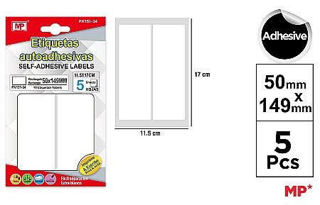Etichete autoadezive - ETICHETE ADEZIVE IPB 50*149MM 5 COLI/SET 10 BUCATI PN151-34