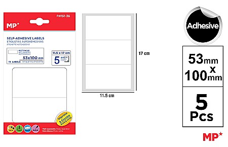 Etichete autoadezive - ETICHETE ADEZIVE IPB 53*100MM 5 COLI/SET 15 BUCATI PN151-36