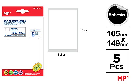 Etichete autoadezive - ETICHETE ADEZIVE IPB 105*149MM 5 COLI/SET 5 BUCATI PN151-38