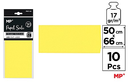 Umpluturi pentru cadouri - HARTIE DE MATASE IPB 50*66CM 10/SET GALBEN PN221-02