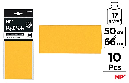 Umpluturi pentru cadouri - HARTIE DE MATASE IPB 50*66CM 10/SET GALBEN INCHIS PN221-03