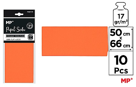 Umpluturi pentru cadouri - HARTIE DE MATASE IPB 50*66CM 10/SET PORTOCALIU INCHIS PN221-04