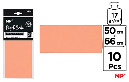 Umpluturi pentru cadouri - HARTIE DE MATASE IPB 50*66CM 10/SET PIERSICA PN221-05