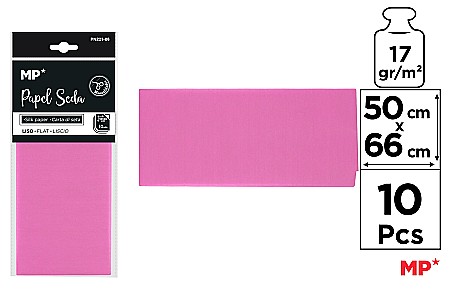 Umpluturi pentru cadouri - HARTIE DE MATASE IPB 50*66CM 10/SET ROZ DESCHIS PN221-06
