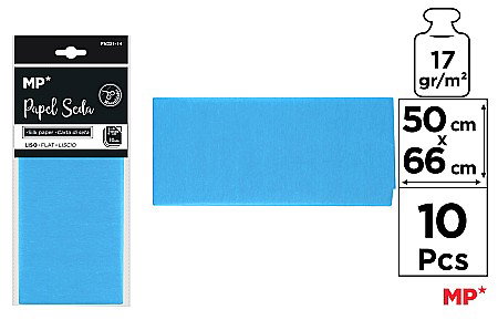 Umpluturi pentru cadouri - HARTIE DE MATASE IPB 50*66CM 10/SET ALBASTRU DESCHIS PN221-13
