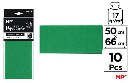 Umpluturi pentru cadouri - HARTIE DE MATASE IPB 50*66CM 10/SET VERDE INCHIS PN221-18