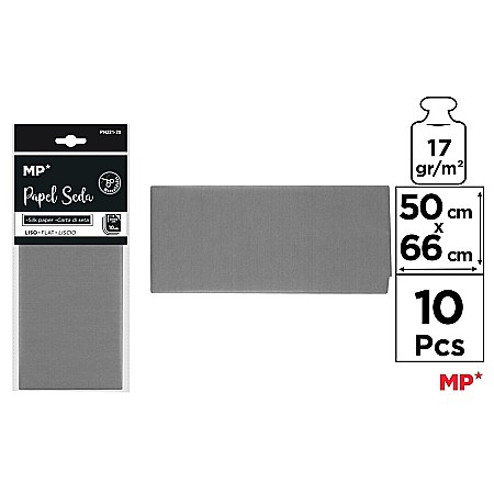 Umpluturi pentru cadouri - HARTIE DE MATASE IPB 50*66CM 10/SET GRI PN221-20